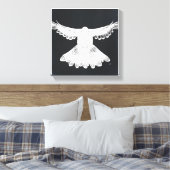 Heilige Geest Duif Ontwerp Comic Style No. 2 Zwart Canvas Afdruk (Insitu (Slaapkamer))