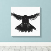 Heilige Geest Duif Ontwerp Comic Style No. 3 Zwart Canvas Afdruk (Insitu (Houten vloer))