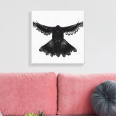 Heilige Geest Duif Ontwerp Comic Style No. 3 Zwart Canvas Afdruk (Insitu (Woonkamer))