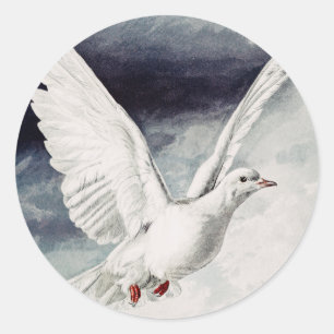 Heilige Geest Duif Religieuze Confirmatie en Vrede Ronde Sticker