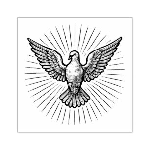 Heilige Geest Duif Stralen Katholiek Rubberstempel