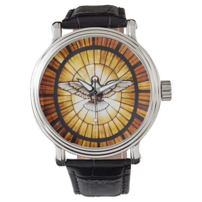 Heilige Geest Duif Vaticaan Horloge (Voorkant)