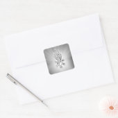 Heilige Geest Flame Dove Design Vierkante Sticker (Envelop)