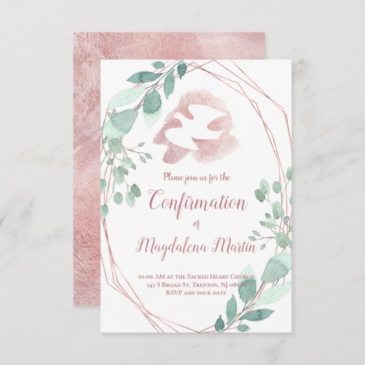 Heilige Geest gebladerte lijst bevestiging Kaart (Voorkant / Achterkant)