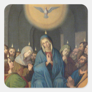 Heilige Geest Gezegende Maagd Maria Bevestiging Vierkante Sticker