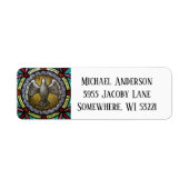 Heilige Geest Glas in lood Bevestiging RCIA Etiket (Voorkant)