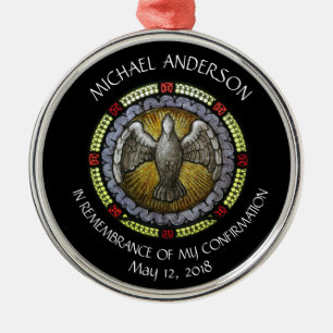 Heilige Geest Glas in lood Bevestiging RCIA Metalen Ornament