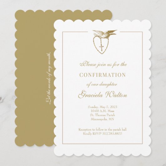 Heilige Geest heilige heiligheid bevestiging Kaart (Voorkant / Achterkant)