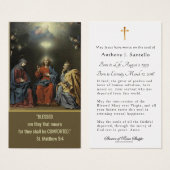 Heilige Geest Katholieke begrafenis Memorial Heili Visitekaartje (Voorkant /achterkant)