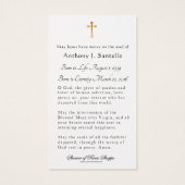 Heilige Geest Katholieke begrafenis Memorial Heili Visitekaartje (Achterkant)