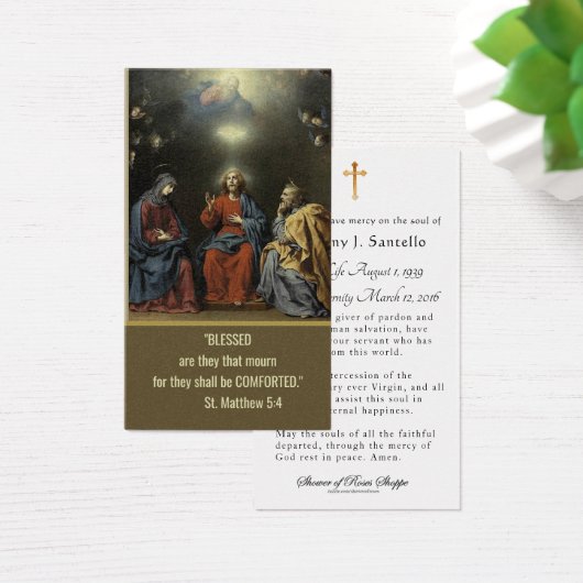 Heilige Geest Katholieke begrafenis Memorial Heili Visitekaartje (Bureau)