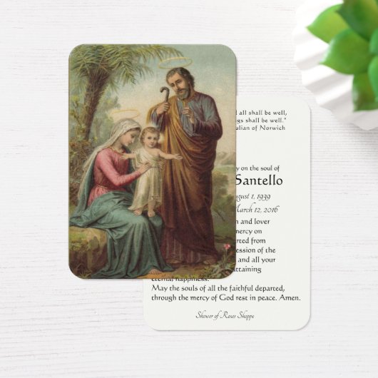 Heilige Geest Katholieke begrafenis Memorial Heili Visitekaartje (Bureau)