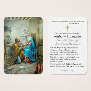 Heilige Geest Katholieke begrafenis Memorial Heili Visitekaartje