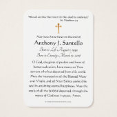 Heilige Geest Katholieke begrafenis Memorial Heili Visitekaartjes (Achterkant)