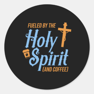 Heilige Geest koffie Kruis Jezus Christus Faith Gi Ronde Sticker