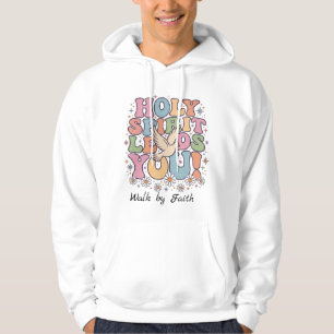 Heilige Geest Leidt Jou Retro Christelijke Typogra Hoodie