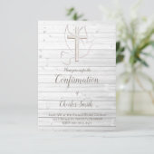 Heilige Geest ontwerp op wit hout Kaart (Staand voorkant)