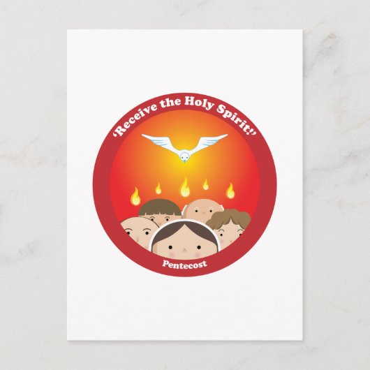 Heilige Geest Pentecost Briefkaart (Voorkant)