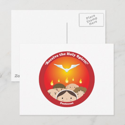 Heilige Geest Pentecost Briefkaart (Voorkant / Achterkant)