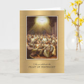Heilige Geest Pentecost Maagd Mary Religieuze Kaart (Gele Bloem)