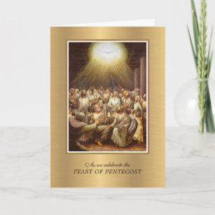 Heilige Geest Pentecost Maagd Mary Religieuze Kaart