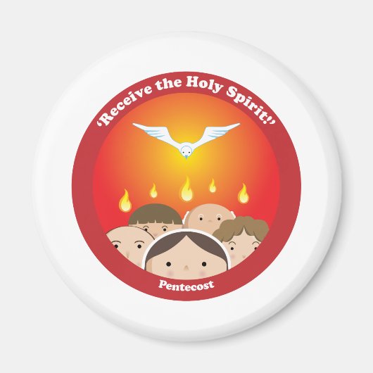 Heilige Geest Pentecost Magneet (Voorkant)