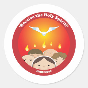 Heilige Geest Pentecost Ronde Sticker