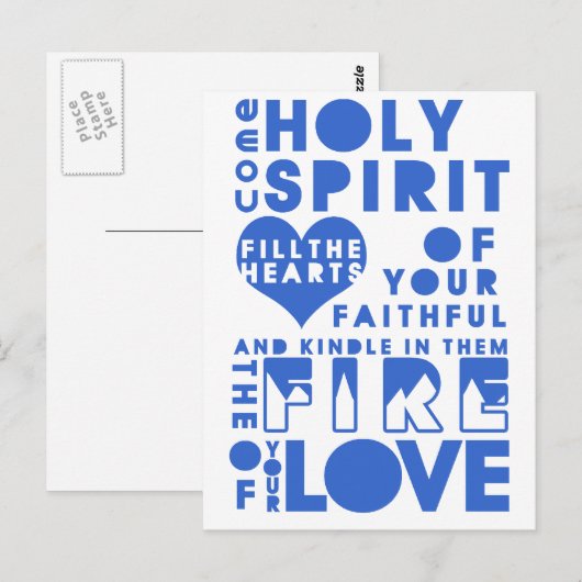 Heilige Geest Prayer Briefkaart (Voorkant / Achterkant)