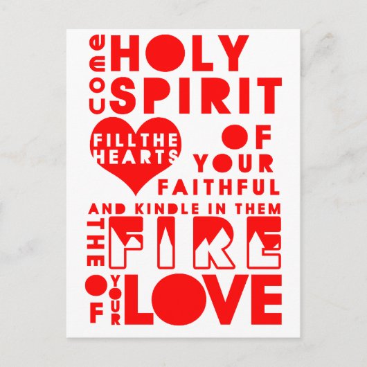 Heilige Geest Prayer Briefkaart (Voorkant)