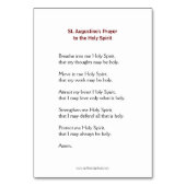 Heilige Geest Prayer Card Kaart (Achterkant)