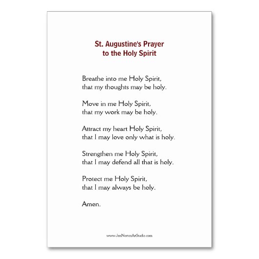 Heilige Geest Prayer Card Kaart (Achterkant)