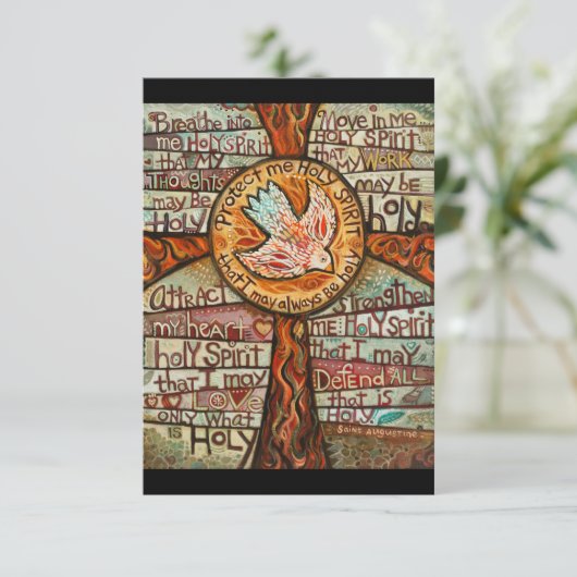 Heilige Geest Prayer Kaart (Staand voorkant)