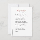 Heilige Geest Prayer Kaart (Achterkant)