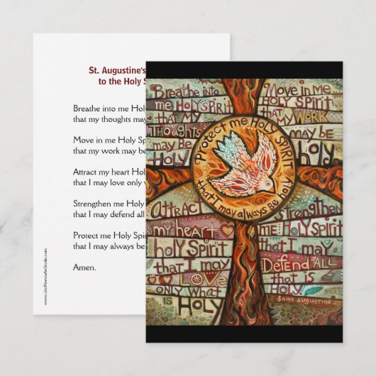 Heilige Geest Prayer Kaart (Voorkant / Achterkant)