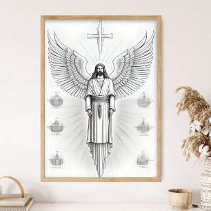 Heilige Geest Print, Pinksteren Bijbel Kunst, Tale Poster