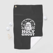 Heilige Geest Retro Halloween Geest Design_1 Golfhanddoek (Insitu)
