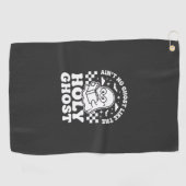 Heilige Geest Retro Halloween Geest Design_1 Golfhanddoek (Horizontaal)