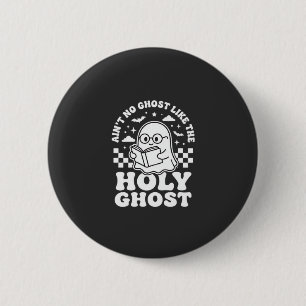 Heilige Geest Retro Halloween Geest Design_1 Ronde Button 5,7 Cm