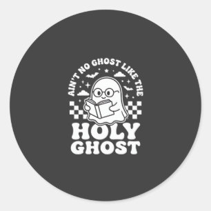 Heilige Geest Retro Halloween Geest Design_1 Ronde Sticker