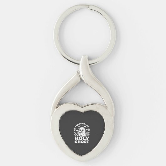 Heilige Geest Retro Halloween Geest Design_1 Sleutelhanger (Voorkant)
