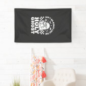 Heilige Geest Retro Halloween Geest Design_1 Spandoek (Insitu)