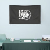 Heilige Geest Retro Halloween Geest Design_1 Spandoek (Beurs)