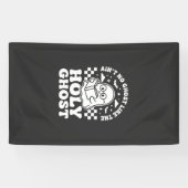 Heilige Geest Retro Halloween Geest Design_1 Spandoek (Horizontaal)