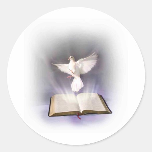 Heilige Geest Ronde Sticker (Voorkant)