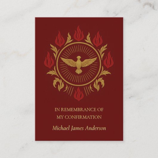 Heilige Geest Sacrament Bevestiging Heilige Kaart  (Voorkant)