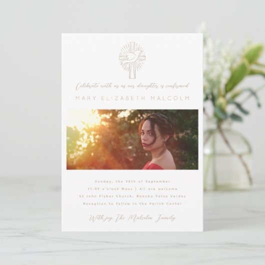 Heilige Geest Schuif Fotobevestiging Kaart (Staand voorkant)