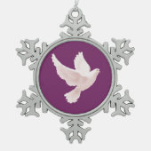 Heilige Geest Tin Sneeuwvlok Ornament (Voorkant)