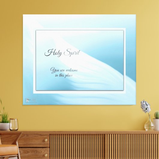 Heilige Geest, u bent welkom Canvas Afdruk (Insitu (Woonkamer))