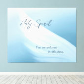 Heilige Geest U bent welkom Canvas Print (Insitu (Houten vloer))
