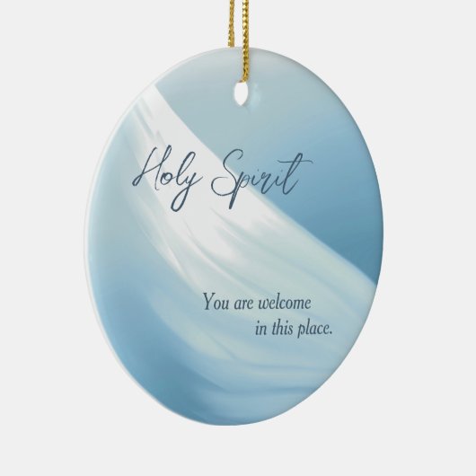 Heilige Geest U bent welkom Canvas Print Keramisch Ornament (Rechts)